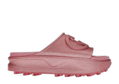 Gucci Interlocking G Slide Metalic Rose (Women's)