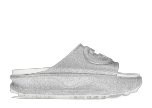 Gucci Interlocking G Slide Metalic Silver (Women's)