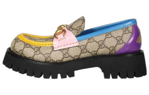 Gucci Horsebit Loafer Beige Multi (Women's)