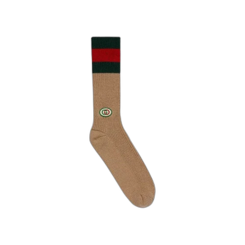 Gucci Socks 'Camel/Dark Green'
