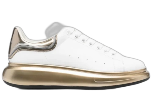 Alexander McQueen Oversized White Metalic Gold