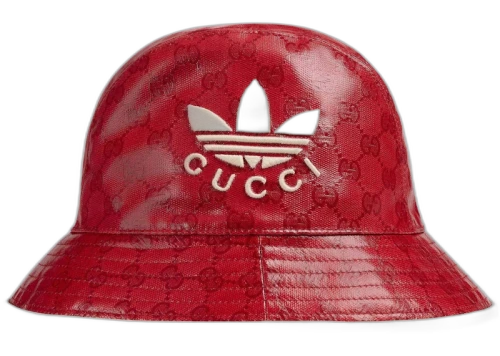 Gucci x Adidas GG Canvas Bucket Hat Red