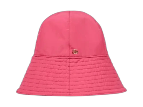 Gucci Logo-plaque Bucket Hat Pink