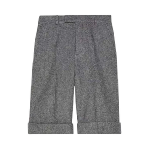 Gucci Melange Cloth Shorts Grey