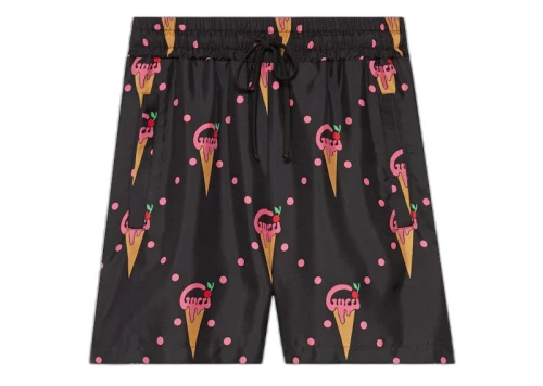 Gucci Ice Crean Print Shorts Black