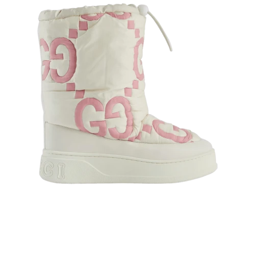 Gucci Maxi GG Boot 'White Pink Matelassé' (Women's)
