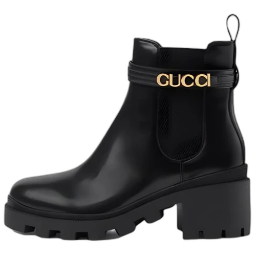 Gucci Logo-Strap Chelsea Boots Black (Women's)