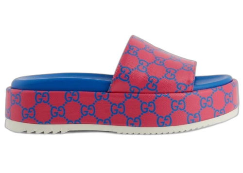 Gucci GG Platform Slide Fuchsia Blue (Women's)