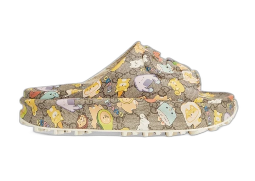 Gucci Slide Sandal Pikarar GG Animal Print