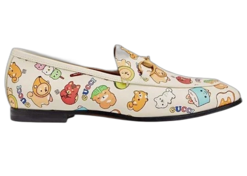 Gucci Jordaan Animal Printed Loafer Beige Multi (Women's)