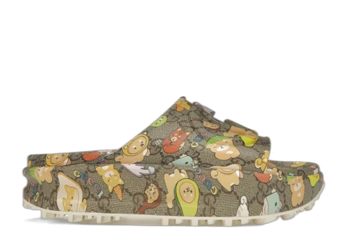 Gucci x Pikarar GG Animal Print Slide Beige Multi (Women's)