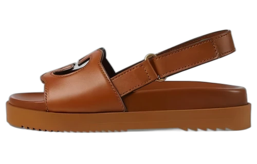Gucci Interlocking G Sandals Cuir Leather