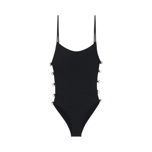 Gucci Sparkling Swimsuit With Horsebit 'Black'