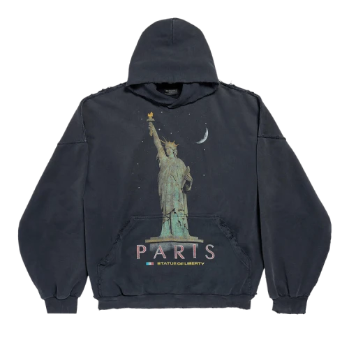 Balenciaga Large Fit Hoodie 'Faded Black'