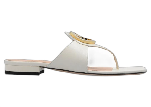 Gucci Blondie Thong Leather Sandals White (Women's)