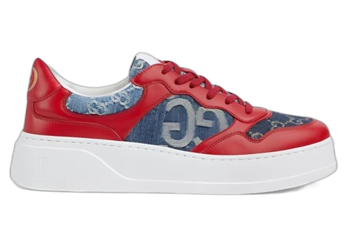 Gucci GG Sneaker Red Blue Denim