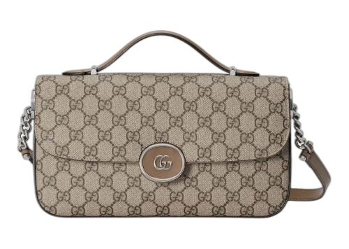 Gucci Petite GG Small Shoulder Bag Beige/Ebony