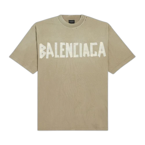 Balenciaga Tape Type Medium Fit T-Shirt 'Army Green'
