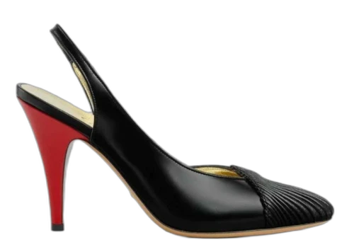Gucci Slingback Leather Pumps Black (Women's)