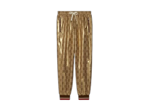 Gucci GG Technical Jersey Jogging Pants Gold