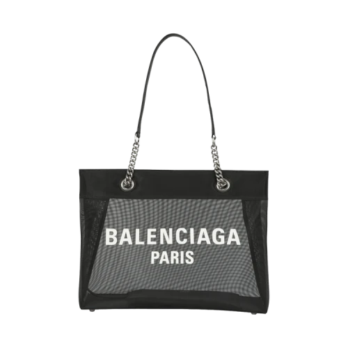 Balenciaga Mesh Duty Free Tote Black White