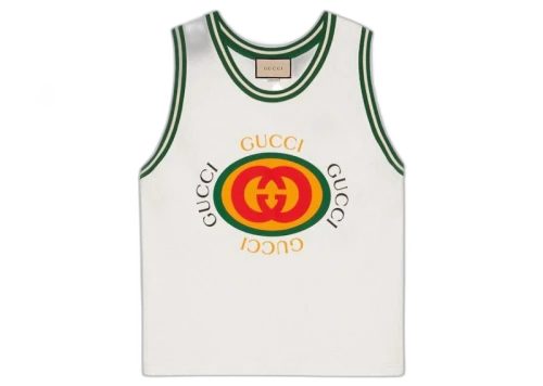 Gucci Vintage Logo Print Tank Top White