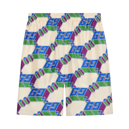 Gucci Jersey Shorts 'Ivory/Blue/Multicolor'
