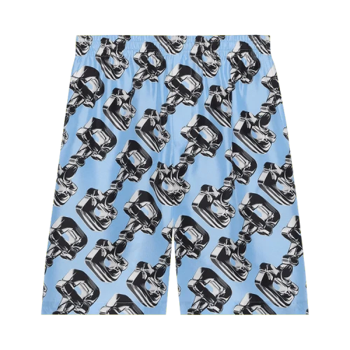 Gucci 3D Glass Horsebit Print Shorts 'Cloud/Silver'