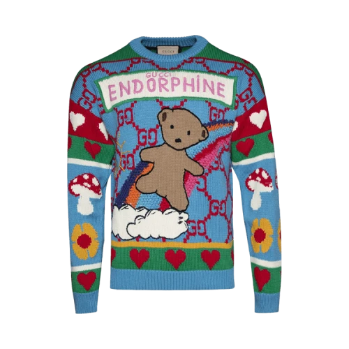 Gucci Sweater 'Azure Blue/Multicolor'