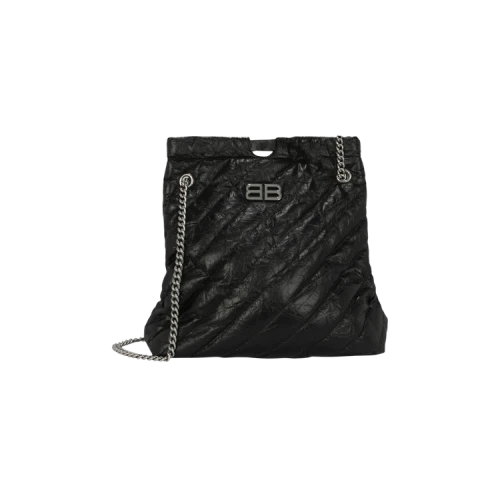 Balenciaga Crush Quilted Medium Tote Black