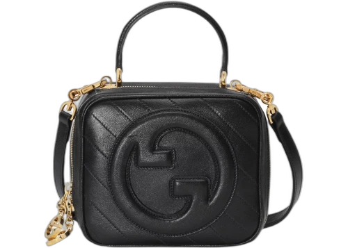 Gucci Blondie Top Handle Bag Gold-tone Black