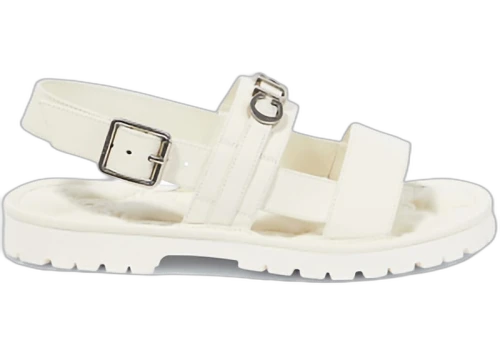 Gucci Logo Sandals White