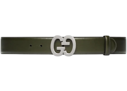 Gucci GG Buckle Wide Belt Green