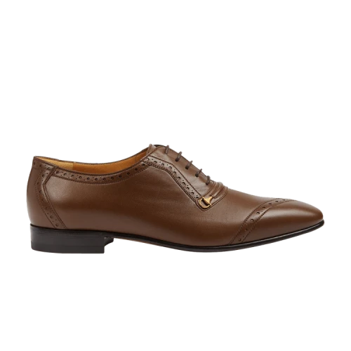 Gucci Brogue Lace Up Shoe 'Brown'