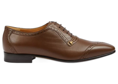 Gucci Oxford Lace Up Shoes Brown