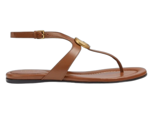 Gucci Double G Thong Sandals Brown (Women's)