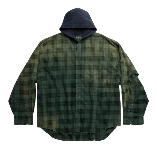 Balenciaga Hooded Shirt 'Green'