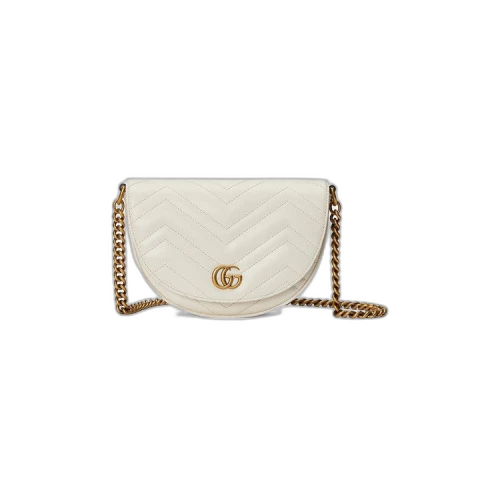 Gucci GG Marmont Matelasse Chain Mini Bag 'Mystic White'