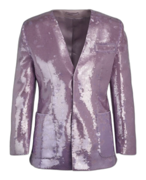 Gucci Silk Sequin Jacket Purple