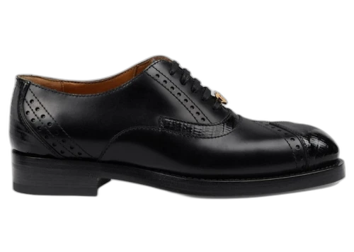 Gucci Leather Lace-up Shoes Black (Women's)