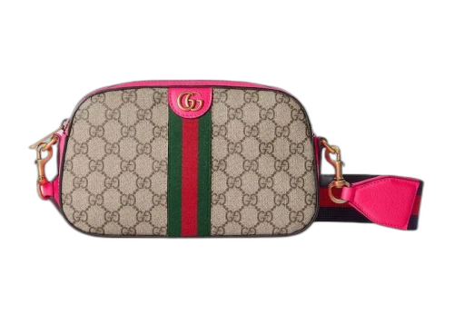 Gucci Ophidia GG Small Crossbody Bag Beige/Ebony/Pink