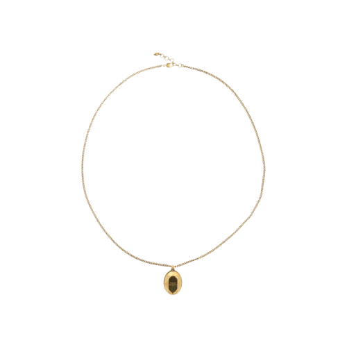 Alexander McQueen Faceted Pendant Necklace Gold
