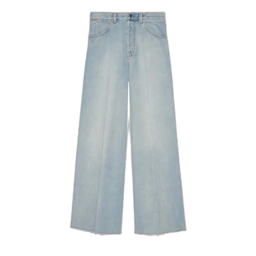Gucci Denim Pant with Label Light Blue