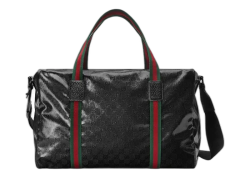 Gucci Large Duffle Bag with Web Black