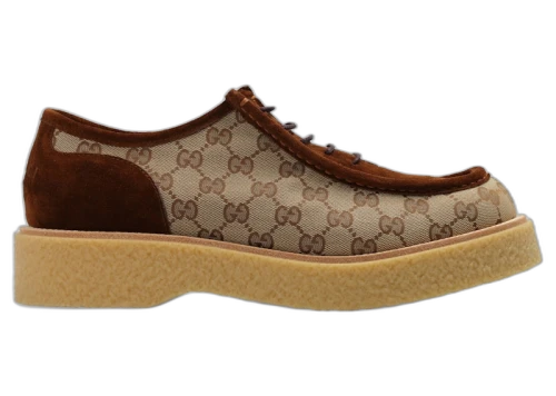 Gucci GG Supreme Lace-up Shoes Brown