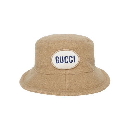 Gucci Patch Bucket Hat 'Beige'