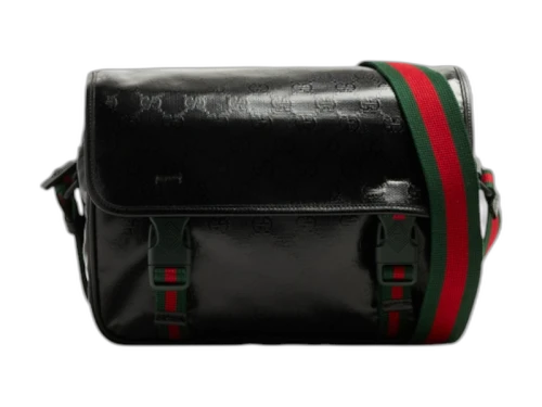 Gucci GG Crystal Messenger Bag Black
