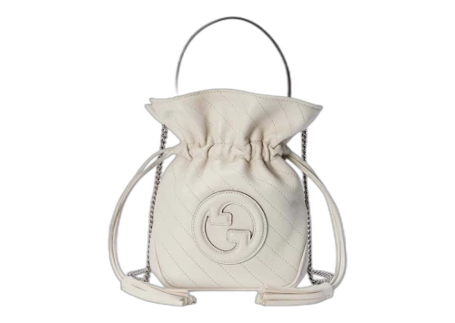 Gucci Blondie Mini Bucket Bag White
