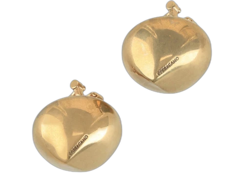 Ferragamo Small Sculptural Clip on Earrings Multi
