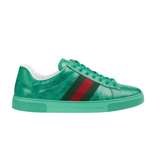 Gucci Ace 'GG Crystal Canvas - Green'